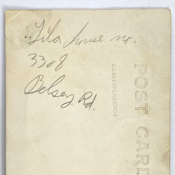 RPPC c1930s Young Boy Suit Tie Argyle Gel Silver AZO Divided Back Postcard - Picture 4 of 5